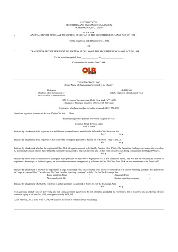 Thumbnail OLB Group 10-K Annual Report 2011