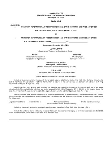 Thumbnail LiveOne 10-Q Quarterly Report FY2012 