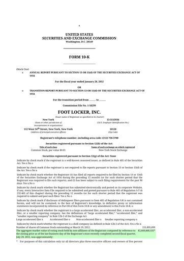 Thumbnail Foot Locker
 10-K Annual Report 2011