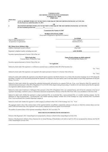 Thumbnail SB Financial Group 10-K Annual Report 2011