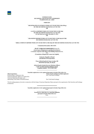 Thumbnail Itaú Unibanco
 20-F Annual Report 