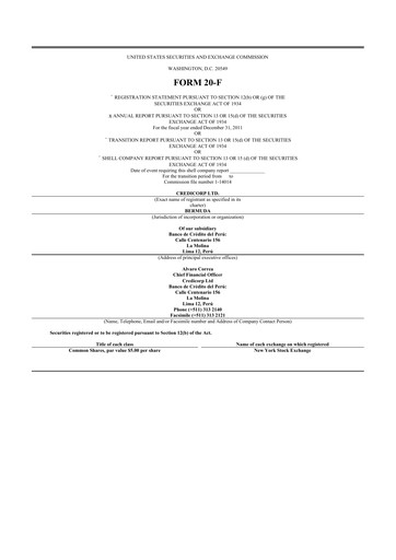 Thumbnail Credicorp 20-F Annual Report 