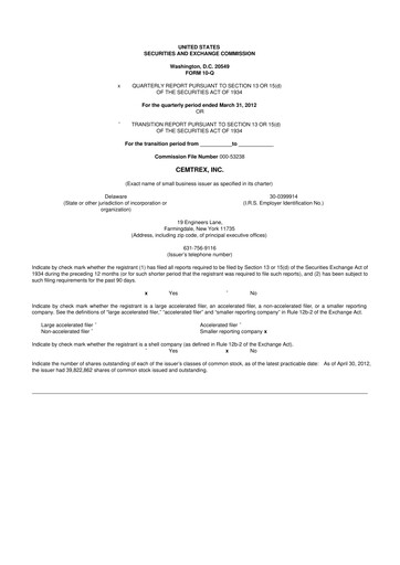 Thumbnail Cemtrex 10-Q Quarterly Report FY2012 