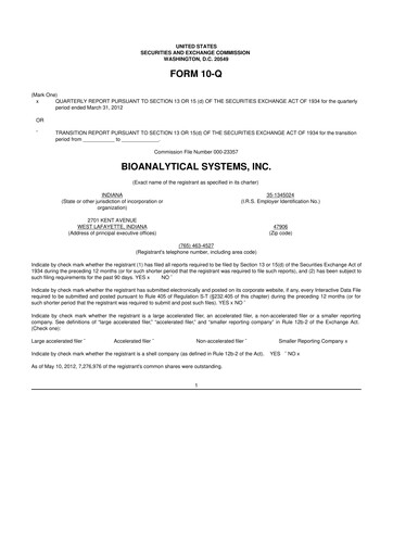 Thumbnail Inotiv 10-Q Quarterly Report FY2012 