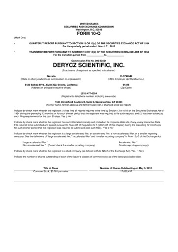 Miniature Research Solutions 10-Q Rapport trimestriel 2012 