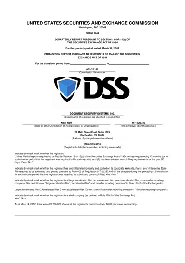 Thumbnail DSS, Inc. (Document Security Systems) 10-Q Quarterly Report FY2012 