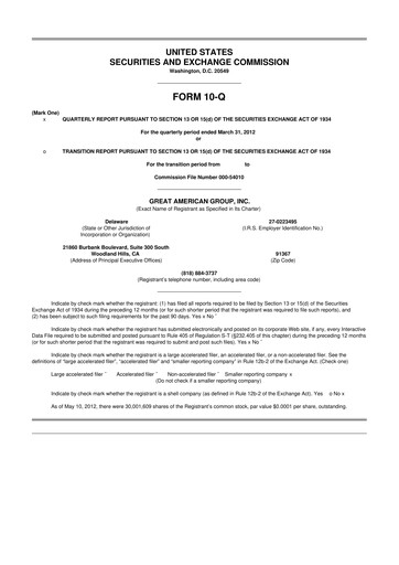 Thumbnail BRC Group Holdings 10-Q Quarterly Report FY2012 