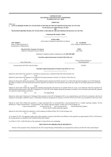 Thumbnail Trinity Place Holdings
 10-K Annual Report 2012