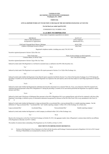 Thumbnail La-Z-Boy
 10-K Annual Report 2012