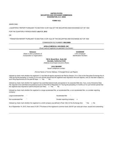 Vorschaubild Astrana Health 10-Q Quartalsbericht 2012 