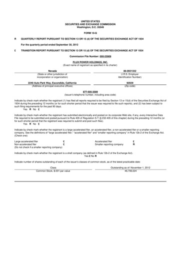 Thumbnail Flux Power 10-Q Quarterly Report FY2013 