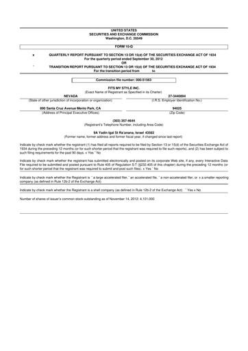 Thumbnail Rezolute 10-Q Quarterly Report FY2012 