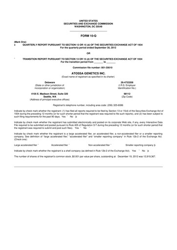 Thumbnail Atossa Therapeutics 10-Q Quarterly Report FY 