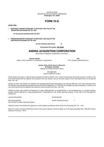 Miniature Tecnoglass 10-Q Rapport trimestriel 2013 