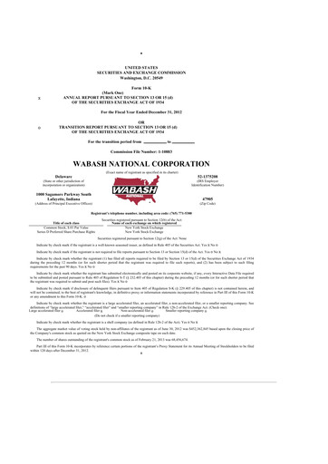 Thumbnail Wabash National
 10-K Annual Report 2012