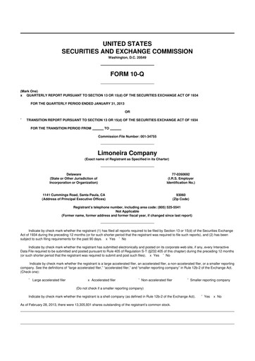 Thumbnail Limoneira
 10-Q Quarterly Report FY2013 