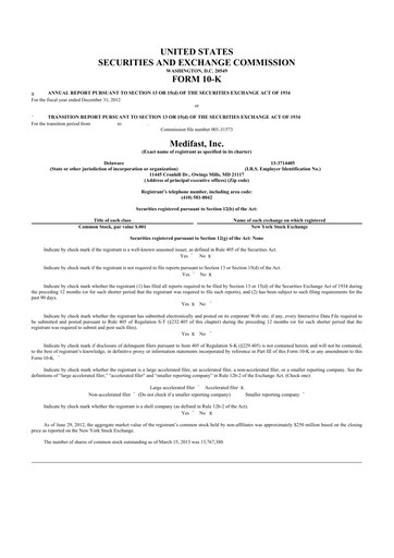 Thumbnail Medifast 10-K Annual Report 2012