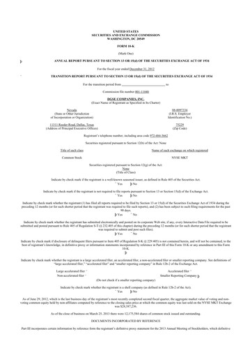 Miniature Envela Corporation 10-K Rapport annuel 2012