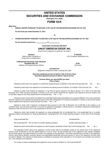 Thumbnail BRC Group Holdings 10-K Annual Report 2012