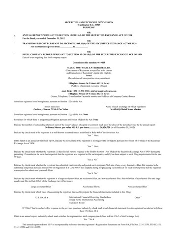 Vorschaubild Magic Software 20-F Jahresbericht 