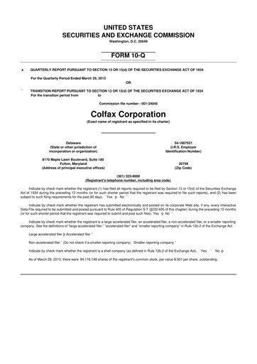 Miniature Enovis 10-Q Rapport trimestriel 2013 