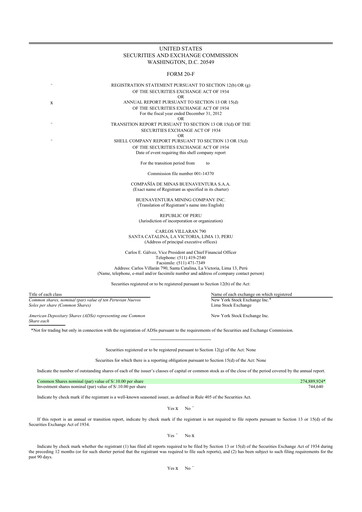 Thumbnail Buenaventura Mining Company  20-F Annual Report 