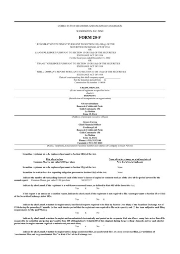 Thumbnail Credicorp 20-F Annual Report 