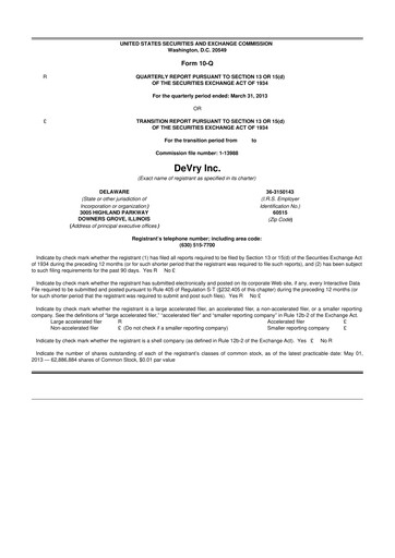 Thumbnail Adtalem Global Education
 10-Q Quarterly Report FY2013 