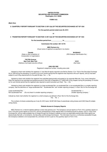 Thumbnail Stagwell 10-Q Quarterly Report FY2013 
