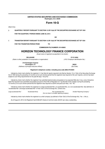 Vorschaubild Horizon Technology Finance 10-Q Quartalsbericht  