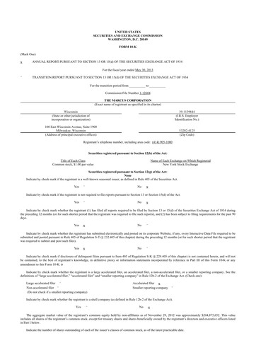 Thumbnail Marcus Corporation
 10-K Annual Report 2013