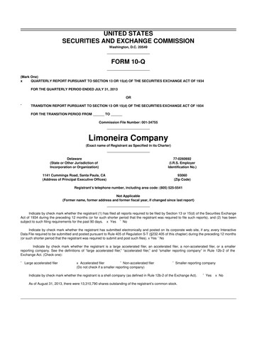 Thumbnail Limoneira
 10-Q Quarterly Report FY2013 