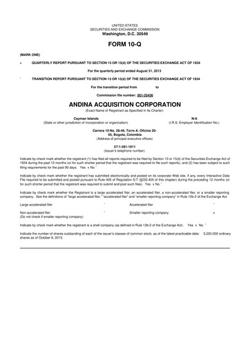 Miniature Tecnoglass 10-Q Rapport trimestriel 2014 