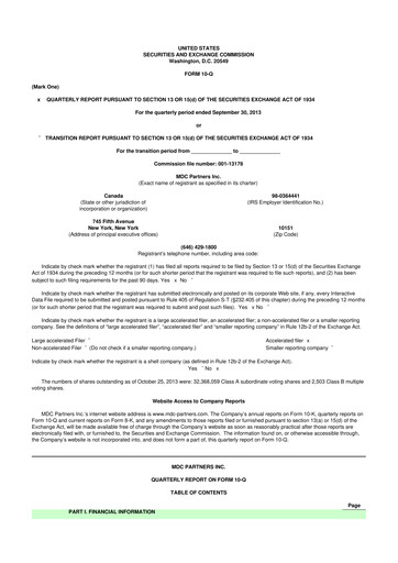 Thumbnail Stagwell 10-Q Quarterly Report FY2013 