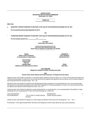Thumbnail Protalix BioTherapeutics
 10-Q Quarterly Report FY2013 