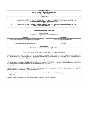 Thumbnail Rezolute 10-Q Quarterly Report FY2014 