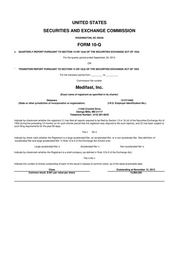 Thumbnail Medifast 10-Q Quarterly Report FY2013 