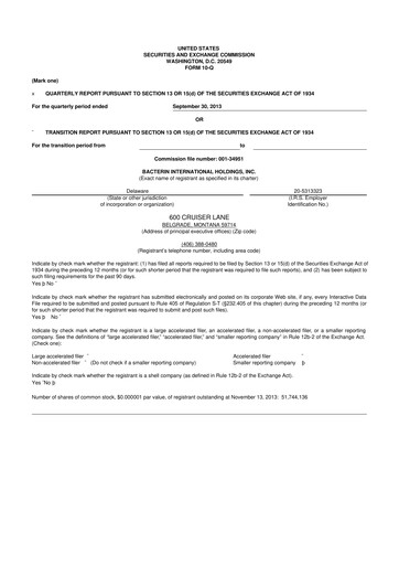 Thumbnail Xtant Medical 10-Q Quarterly Report FY2013 