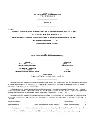 Thumbnail CryoPort 10-Q Quarterly Report FY2014 