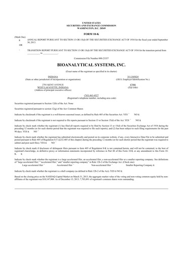 Thumbnail Inotiv 10-K Annual Report 2013