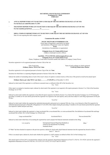 Vorschaubild Magic Software 20-F Jahresbericht 2013