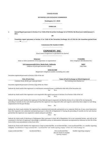 Thumbnail Exponent
 10-K Annual Report 2013