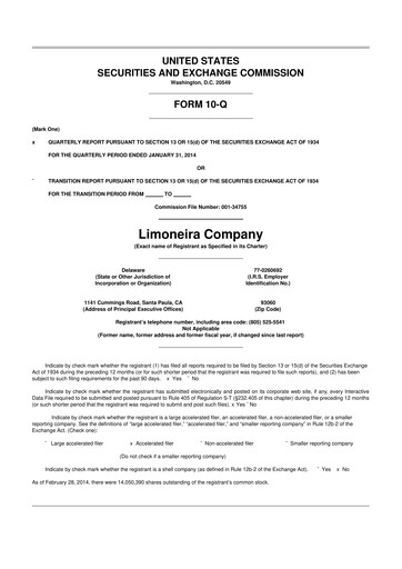Thumbnail Limoneira
 10-Q Quarterly Report FY2014 