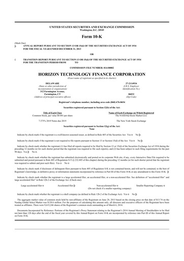 Thumbnail Horizon Technology Finance 10-K Annual Report 