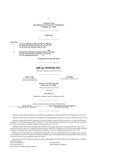 Thumbnail Ideal Power 10-K Annual Report 2013