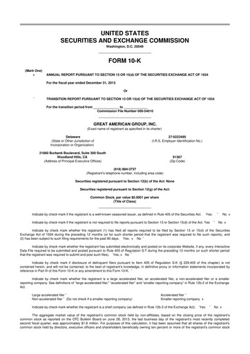 Thumbnail BRC Group Holdings 10-K Annual Report 2013