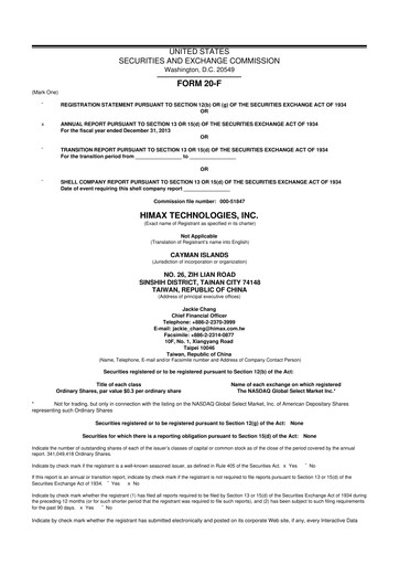 Thumbnail Himax Technologies 20-F Annual Report 2013