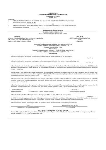 Thumbnail Lakeland Industries
 10-K Annual Report 2014