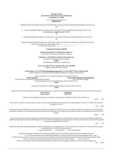 Thumbnail Sociedad Química y Minera 20-F Annual Report 