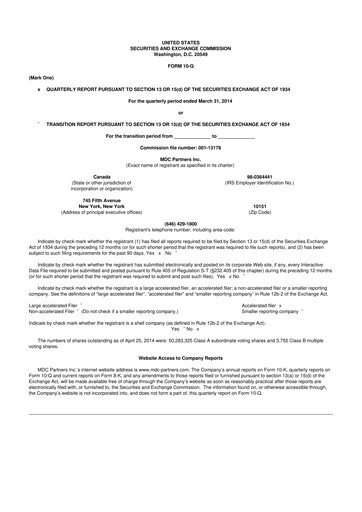 Thumbnail Stagwell 10-Q Quarterly Report FY2014 